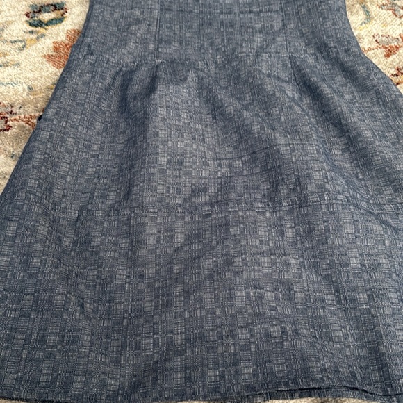 Derek Lam Chambray Mini Dress Size 8 Blue Button Down Square Neck Sleeveless - Picture 9 of 11